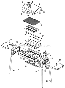 Part Location Diagram of 32201-89 Broil King Ground Wire